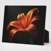 Orange Lily on Black Fotoplatte (Seite)