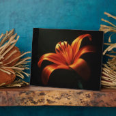 Orange Lily on Black Fotoplatte (Seite)