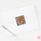 Orange Lily Quadratischer Aufkleber (Umschlag)