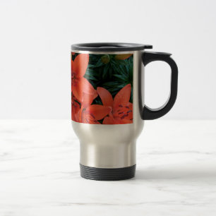 Orange Lily Reisebecher