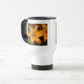 Orange Lily Reisebecher (Vorderseite Links)