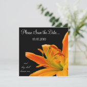 Orange Lily Rettete-the-date Save The Date (Stehend Vorderseite)