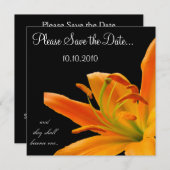 Orange Lily Rettete-the-date Save The Date (Vorne/Hinten)