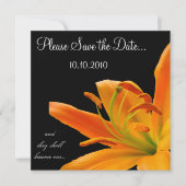 Orange Lily Rettete-the-date Save The Date (Vorderseite)