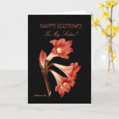 Orange Lily Sister Birthday Karte (Gelbe Blume)