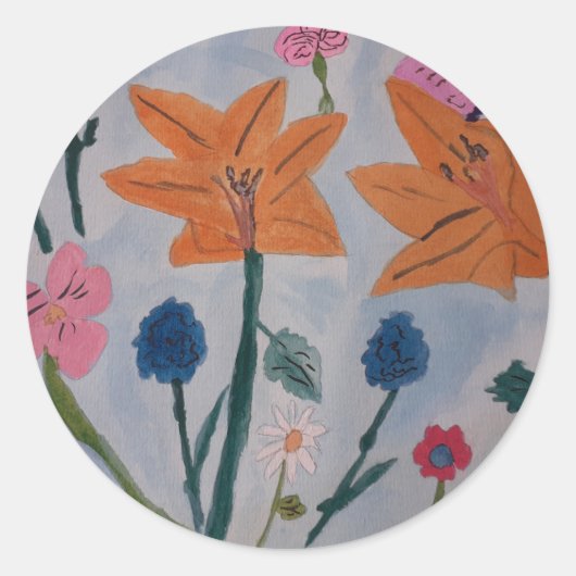 Orange Lily Sticker (Vorderseite)