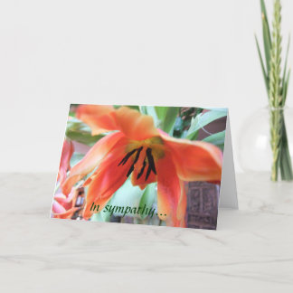 Orange Lily Sympathy Card Karte