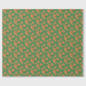 Orange Lily Wrapping Paper Geschenkpapier (Flach)