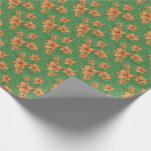 Orange Lily Wrapping Paper Geschenkpapier (Ecke)