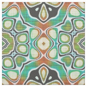 Orange Lime Green Turquoise Bali Batik Muster Stoff (Muster)
