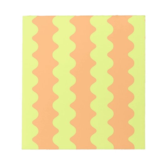 Orange Limon Wavy Strip Fett Minimalistisch Office Notizblock (Vorderseite)