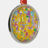 Orange Line Silbernes Ornament (Rechts)