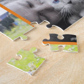 Orange Lines Collage Fotos und Name Puzzle (Seite)