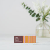 Orange Lines Mini Visitenkarte (Stehend Vorderseite)