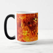 Orange Lion Face Verwandlungstasse (Links)