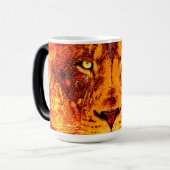 Orange Lion Face Verwandlungstasse (Vorderseite Links)