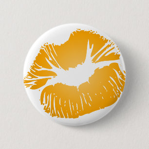 Orange Lippen Button