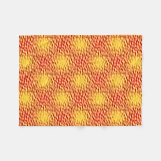 Orange Liquid Fire Interlocking Muster Fleecedecke (Vorderseite (Horizontal))