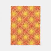 Orange Liquid Fire Interlocking Muster Fleecedecke (Vorderseite)