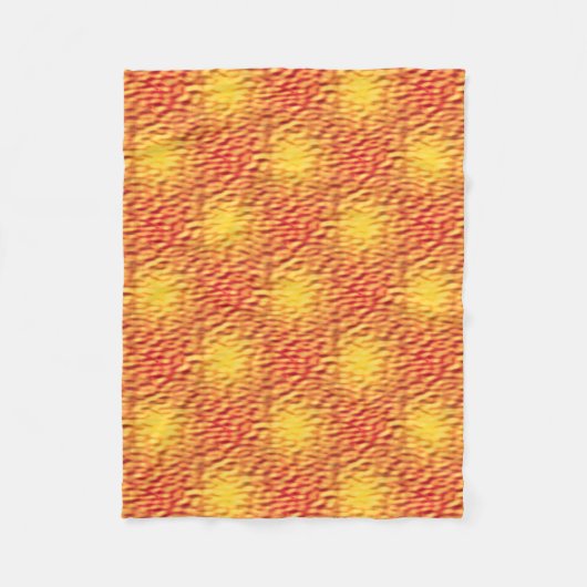 Orange Liquid Fire Interlocking Muster Fleecedecke (Vorderseite)