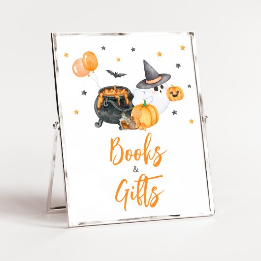 Orange Little Boo Baby Duschbücher und Geschenke Poster