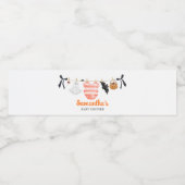 Orange Little Boo Baby Dusche Wasserflaschenetikett (Einzelnes Label)