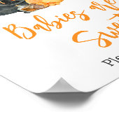 Orange Little Boo Ghost Babies sind süß Poster (Ecke)