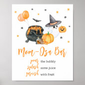Orange Little Boo Ghost Baby Dusche Mama Osa Bar Poster (Vorne)