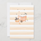 Orange Little Boo Halloween Baby Dusche Einladung (Rückseite)