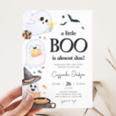 Orange Little Boo Halloween Baby Dusche Einladung