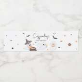 Orange Little Boo Halloween Baby Dusche Wasserflaschenetikett (Einzelnes Label)