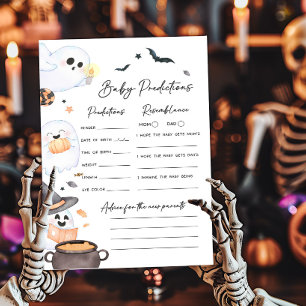 Orange Little Boo Halloween Baby Predictions Spiel