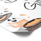 Orange Little Boo Halloween Bücher und Geschenke Poster (Ecke)