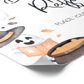 Orange Little Boo Halloween Diaper Raffle Poster (Ecke)