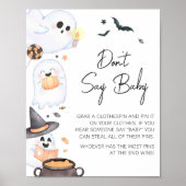 Orange Little Boo Halloween Sage Baby nicht Poster (Vorne)