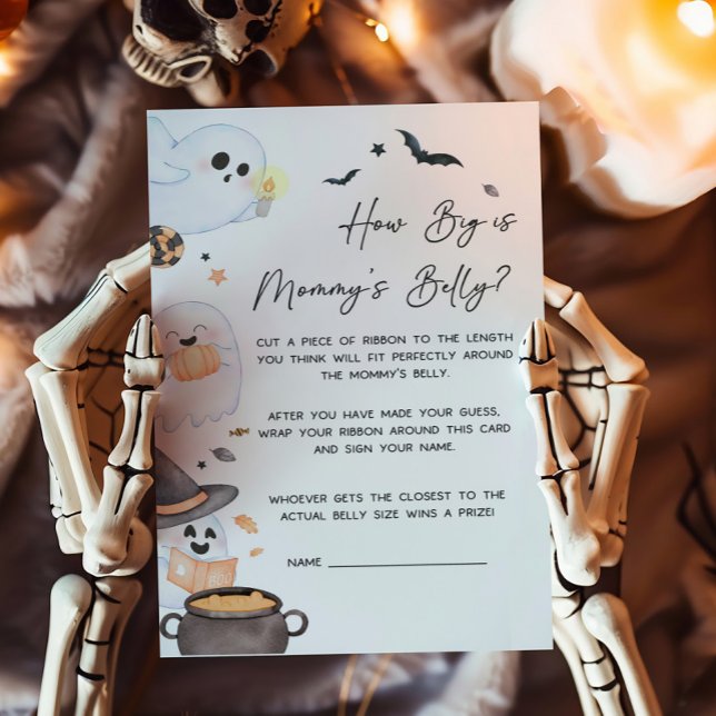 Orange Little Boo Wie groß ist Mommys Bauchspiel (Orange Little Boo Baby Shower How Big is Mommy's Belly Game)