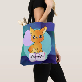 Orange Little Kawaii Sitting Fox Tasche