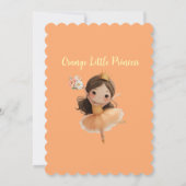 Orange Little Princess Ball Einladung (Rückseite)