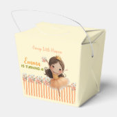 Orange Little Princess Ball Favor Box Geschenkschachtel (Rückseite)