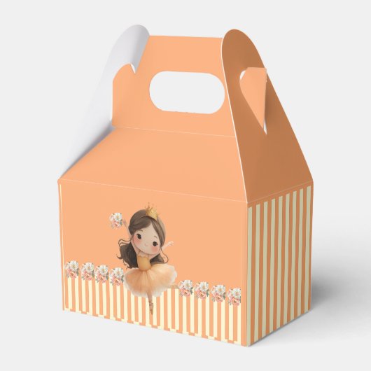 Orange Little Princess Ball Favor Box Geschenkschachtel (Vorderseite)