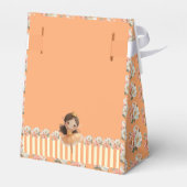Orange Little Princess Ball Favor Box Geschenkschachtel (Rückseite)