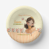 Orange Little Princess Ball Paper Bowls Pappteller (Vorderseite)