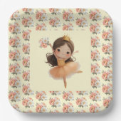 Orange Little Princess Ball Pappteller (Vorderseite)
