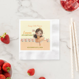 Orange Little Princess Ball Serviette