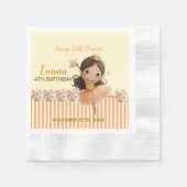 Orange Little Princess Ball Serviette (Vorderseite)