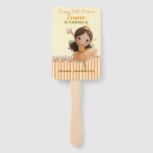 Orange Little Princess Ball Set of Fans Fächer (Rückseite)