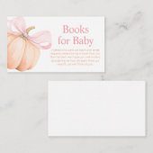 Orange Little Pumpkin Baby Shower Books for Baby Begleitkarte (Vorne/Hinten)