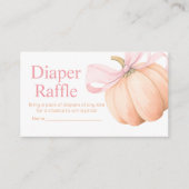 Orange Little Pumpkin Baby Shower Diaper Raffle Begleitkarte (Vorderseite)