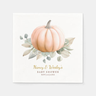 Orange Little Pumpkin Baby Shower Herbst Thema Serviette