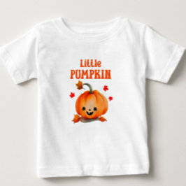Orange Little Pumpkin Baby T-shirt